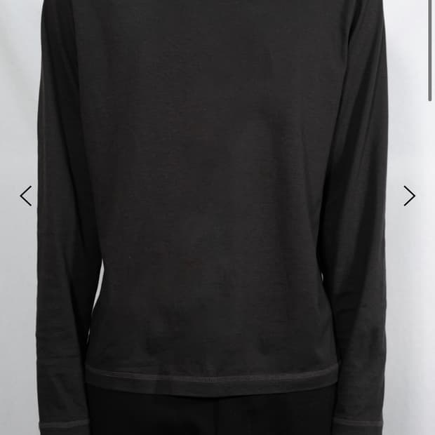 (2) Les pin long sleeve 핀 롱슬리브 챠콜브라운