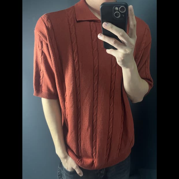 [100-105] XTONZ 엑스톤즈 카라 니트 반팔티