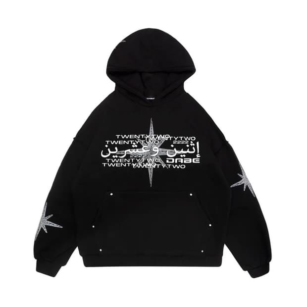 22dabe22 후드티 블랙