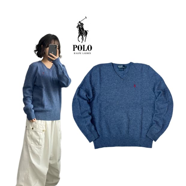 폴로 포니 램스울 니트