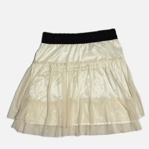 아이보리 샤 스커트
