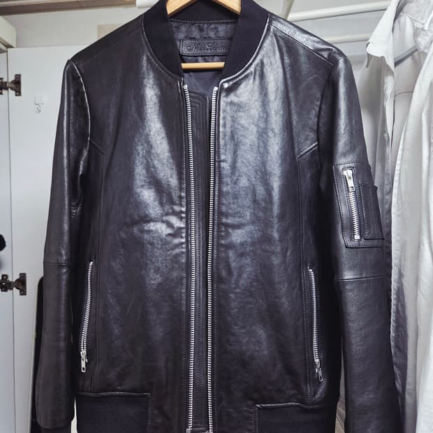느와르라르메스 ma-1 가죽자켓 46 사이즈