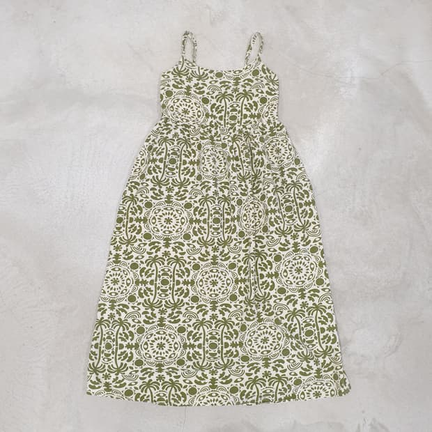 India 패턴 맥시 드레스