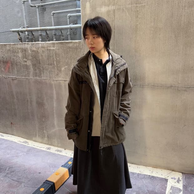 노스페이스 야상(화이트 라벨)