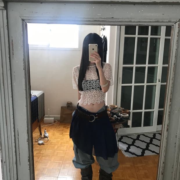 vintage net top