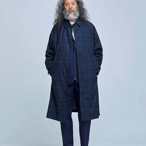 프리즘웍스 오버사이즈 발마칸 코트 블랙와치 S