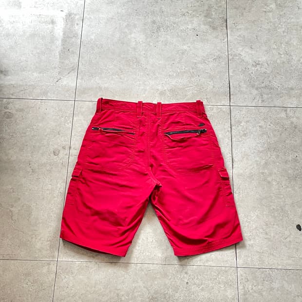 아르마니 익스체인지  레드 카고 반바지