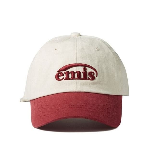 이미스 투톤 볼캡 아이보리 레드