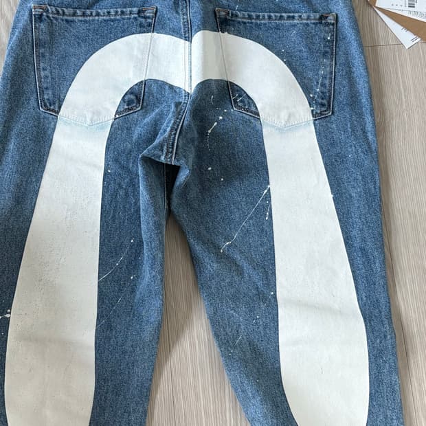 에비수 빅로고 데님팬츠