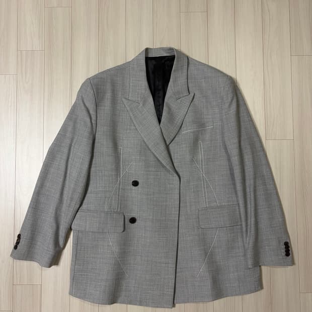 [M] STU 22FW 스티치 더블 블레이저