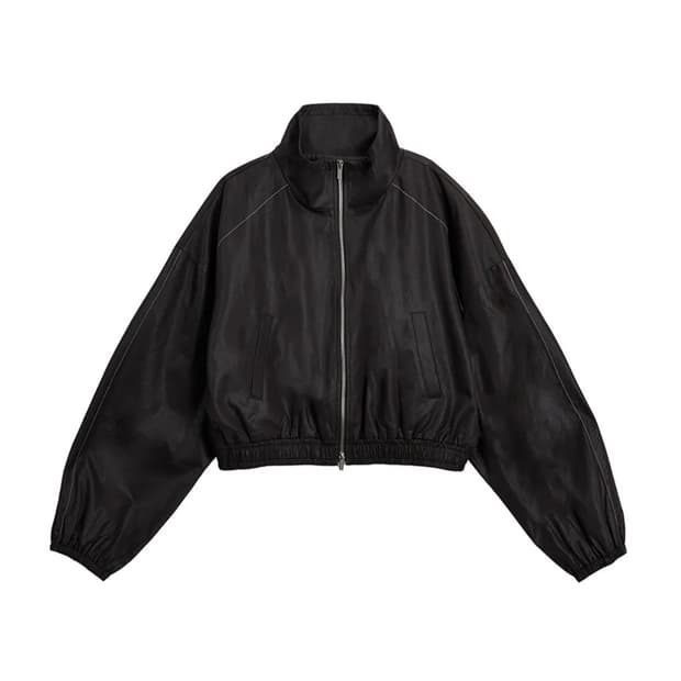 마뗑킴MATIN ROUGH COATING CROP BOMBER 자켓