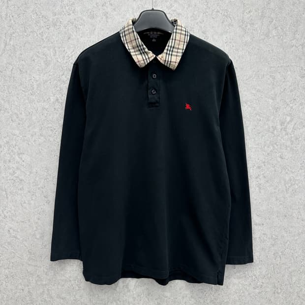 100 버버리 노바체크 남자 긴팔 카라티