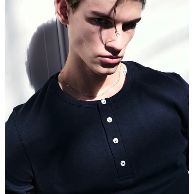 헬렛 크롭 헨리넥 네이비 L 판매합니다