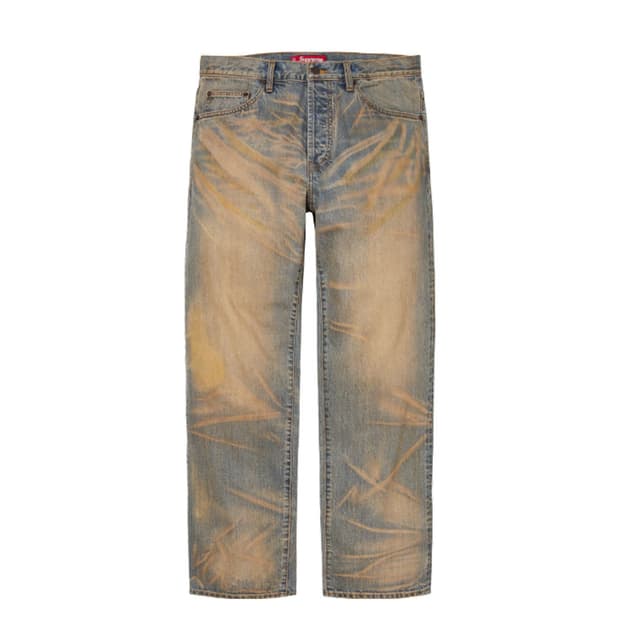 (구매)슈프림 레귤러진 더티 인디고