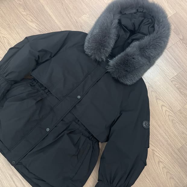 새상품급 에고이스트 빅사가퍼  날개 스트링 야상형 구스다운패딩 55(66