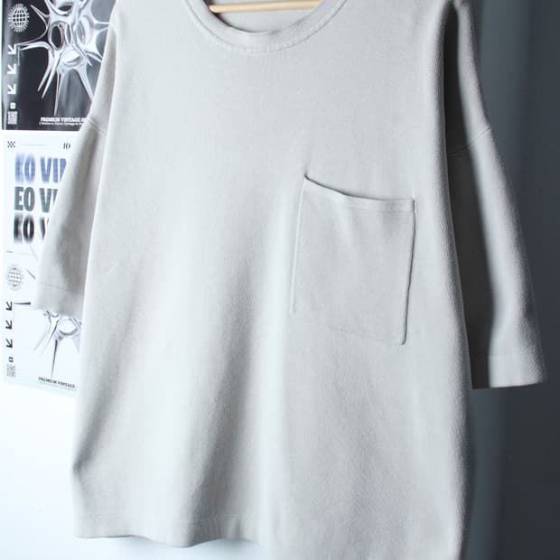 (XL-2XL) 자라 반팔 티셔츠 빅사이즈 니트 포켓 무지-7B99