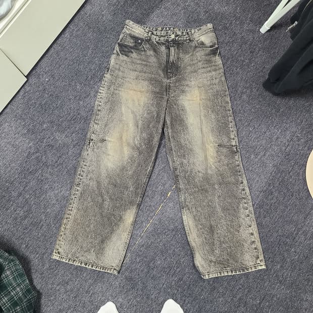 매종미네드 워싱와이드팬츠 48