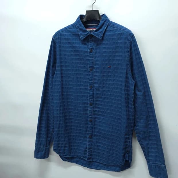 타미힐피거 샴브레이 진청 셔츠 (95)