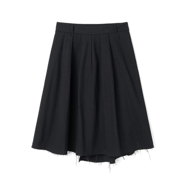 밀로 우먼 컷오프 플리츠 스커트 [블랙]