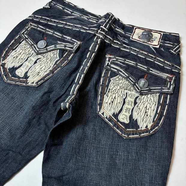 라구나비치 00'sY2K 펑크데드스탁 스티치자수데님팬츠PN88308830
