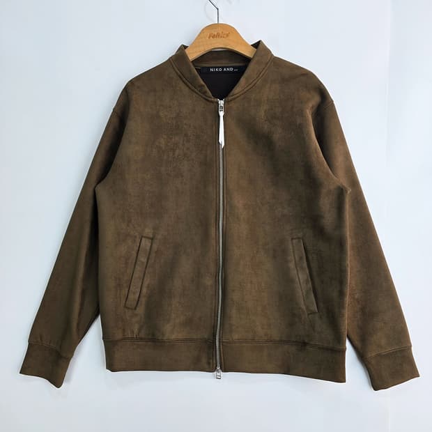 니코앤드 niko and 스웨이드 터치 집업 자켓 브라운 L
