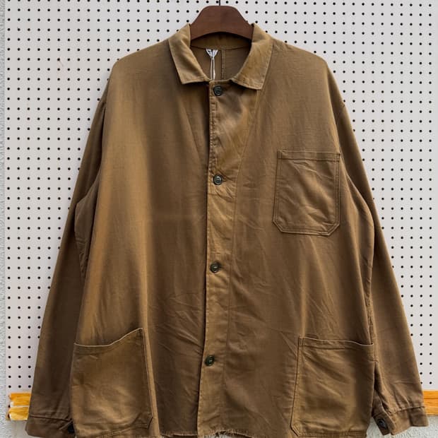 1980s FRENCH FRINGED HEM BROWN 프렌치워크자켓