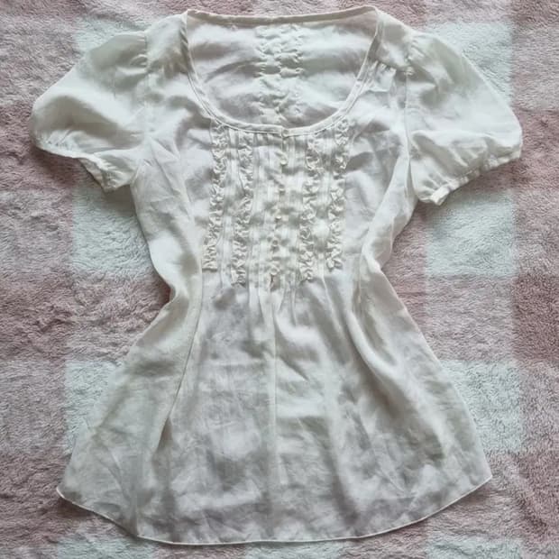 공겜여주 빈티지 모리걸 하구미 셔츠 블라우스