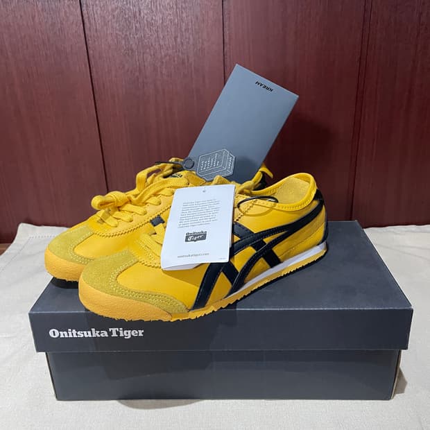 오니츠카타이거 멕시코 66 옐로우/블랙 225 새상품