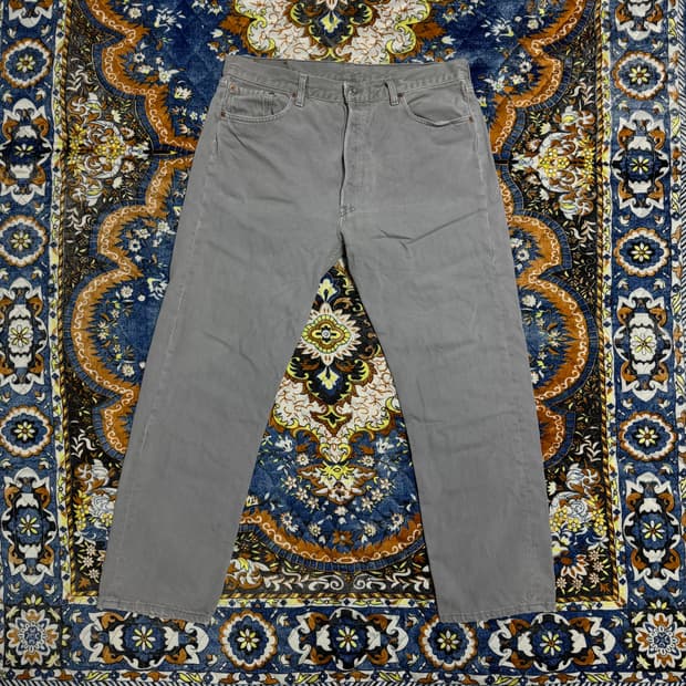 빈티지 90s USA 리바이스 501 그레이 데님 팬츠