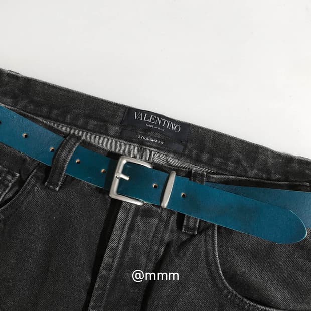 [Unisex] 실버링 가죽 벨트