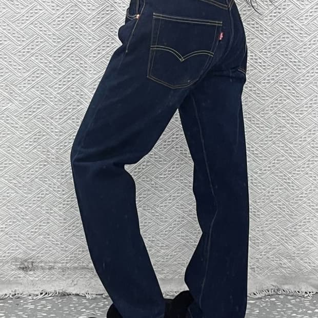 리바이스 503 모던 캐주얼 빈티지 진청 데님팬츠 30인치 C10763