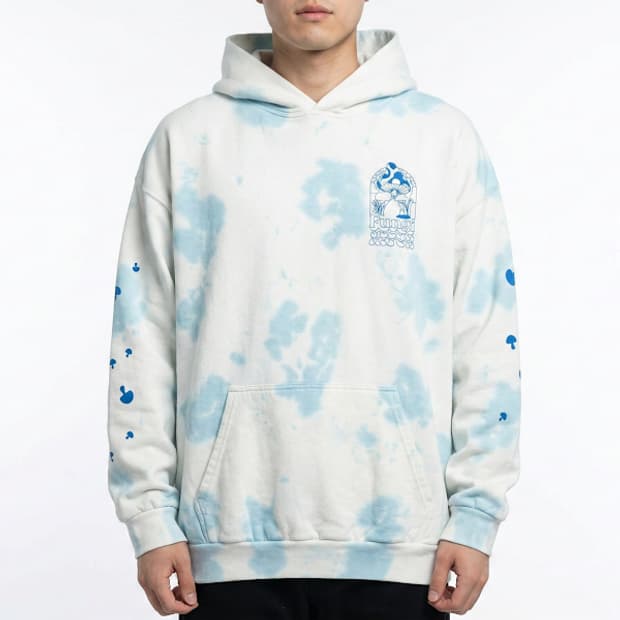 2022년 빈티지 Super Blue tie dye hoodie