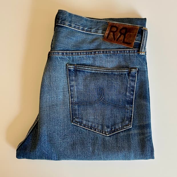 RRL 더블알엘 스트레이트핏 힐스뷰 셀비지 진 36-30 신품급