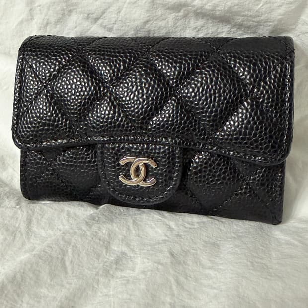 샤넬 캐비어 블랙 카드지갑 (레플)