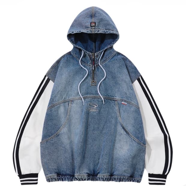 스포츠챔버 SC 트랙 데님 아노락 블루