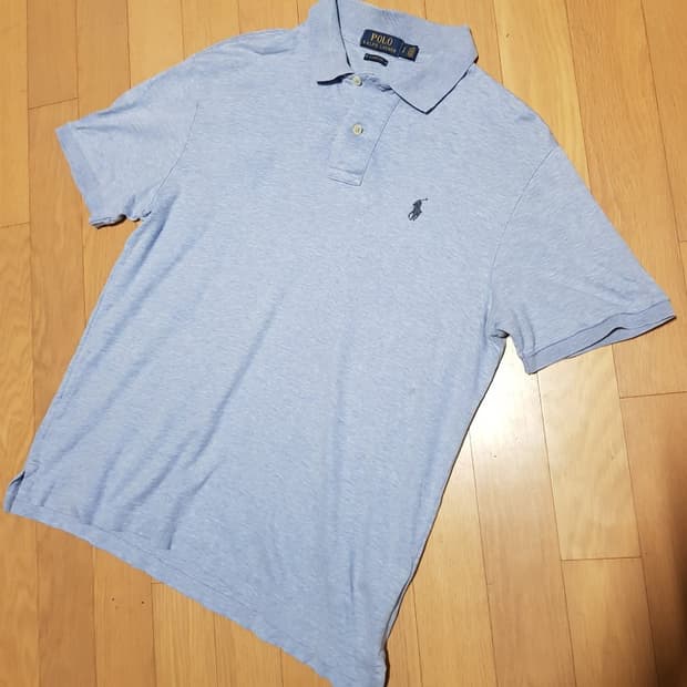 L / 폴로 랄프로렌 /카라 면 반팔셔츠//와930