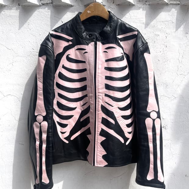 [택❌] 스켈레톤 소가죽자켓 -100-105 (밴슨 스타일)