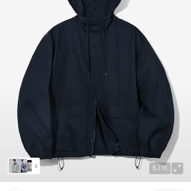 코드그라피 CGP 네이비 야상 후드집업