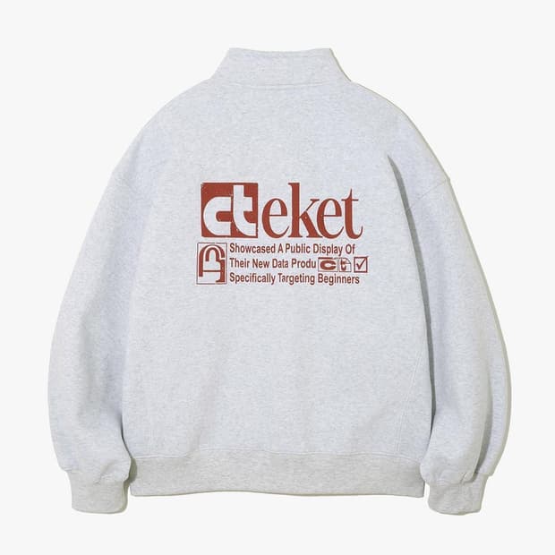 새상품 테켓 하프집업 그레이 m