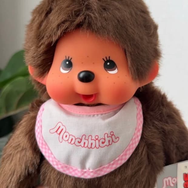 고전 몬치치 핑크턱받이 여아 M 인형