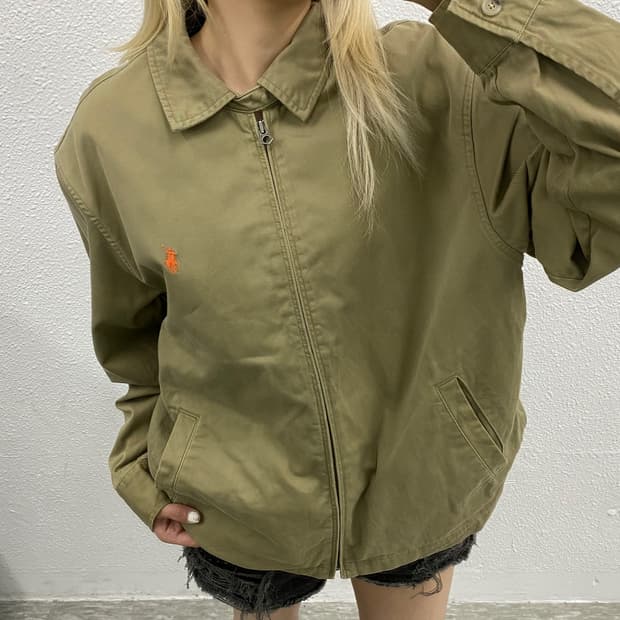 폴로 랄프로렌 오렌지포니 베이지 블루종 L
