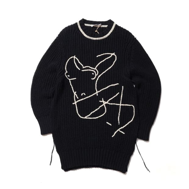 질 샌더 Jil Sander Stitch Embroidered Knit