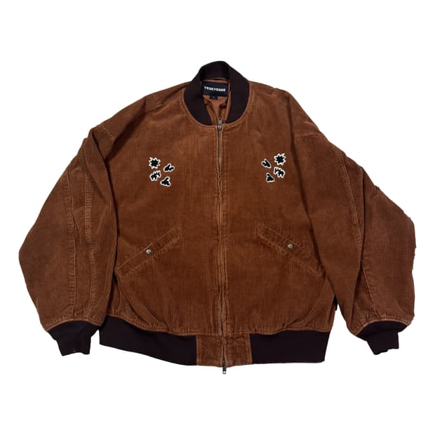 예스아이씨  코드 바시티 자켓 브라운