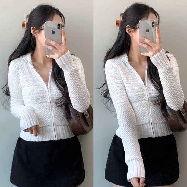 폴로 니트 집업