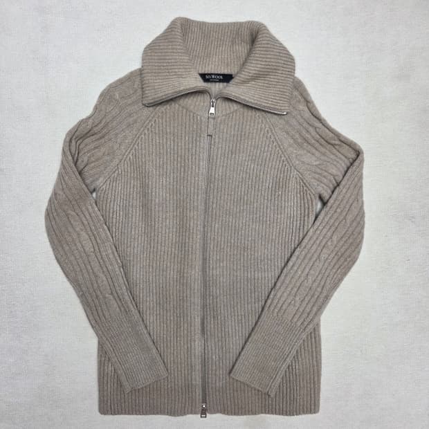 SO, WOOL 쏘울 하이넥 울 집업 가디건