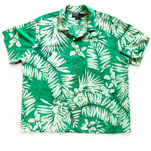 폴로 랄프로렌 Floral 하와이안 셔츠 XL