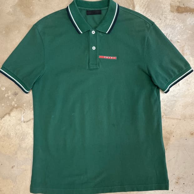 🫶🏻 프라다 Green 카라 반팔티 🫶🏻