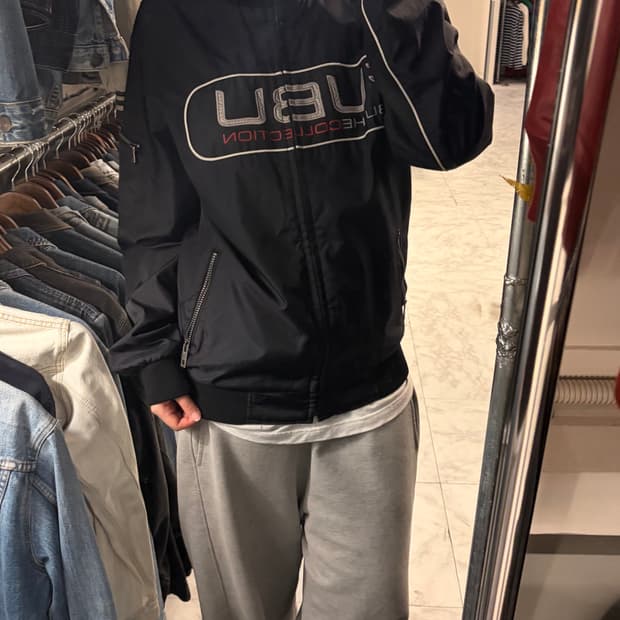 (L/정품) FUBU 블랙 바람막이 a1