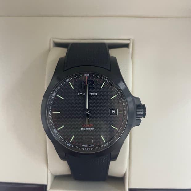 론진 VHP 41mm 쿼츠 러버밴드