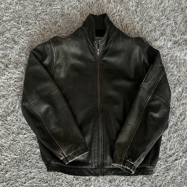 디스이즈네버댓 플라이트 레더자켓 L